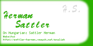 herman sattler business card